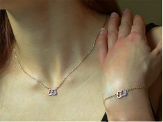 Златен комплект Две сърца в едно